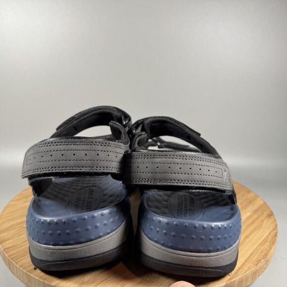 S Skechers Men's Relaxed Fit Tresmen Garo Sandals Grey Navy Size 12 - Picture 4 of 8
